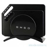Набор разделочных досок 3 предмета на подставке чёрные Smeg / 349378