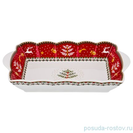 Блюдо 26 х 16 х 5 см прямоугольное &quot;Christmas Collection /Красная&quot; / 192120