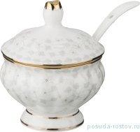 Сахарница 9 х 7,5 см 120 мл с ложкой &quot;вивьен /вьюнок&quot; / 193769