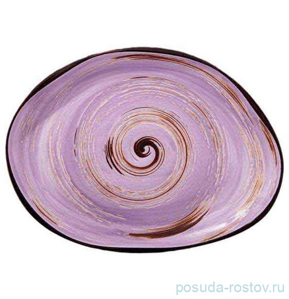 Блюдо 33 х 24,5 см Камень сиреневое "Spiral" / 327590