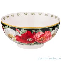 Салатник 15 х 7 см чёрный &quot;маки&quot; / 233066