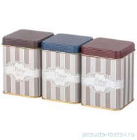 Набор банок для сыпучих продуктов 7,5 х 7,5 х 10,2 см 3 шт 500 мл &quot;Elegance&quot; / 329594