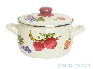 Кастрюля с металлической крышкой 4 л глубокая &quot;Фрукты&quot; / 137725