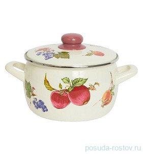 Кастрюля с металлической крышкой 4 л глубокая &quot;Фрукты&quot; / 137725