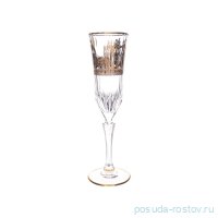 Бокалы для шампанского 180 мл 6 шт &quot;Адажио /Орхидея /Золото&quot; / 273165