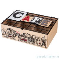 Шкатулка для чая 24 х 16 х 7,5 см &quot;coffee &amp; tia time&quot; / 254857