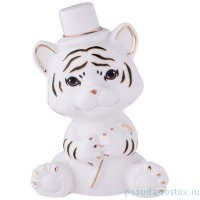 Фигурка 6,5 х 4,5 х 9 см белая &quot;Тигренок&quot; / 263849