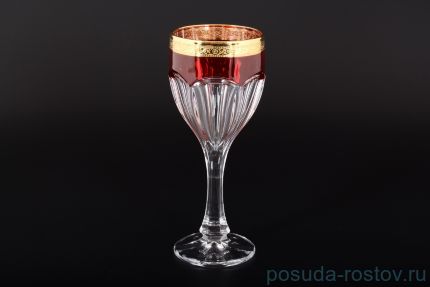 Бокалы для красного вина 290 мл 6 шт &quot;Сафари /Рубин с золотом&quot; / 124832