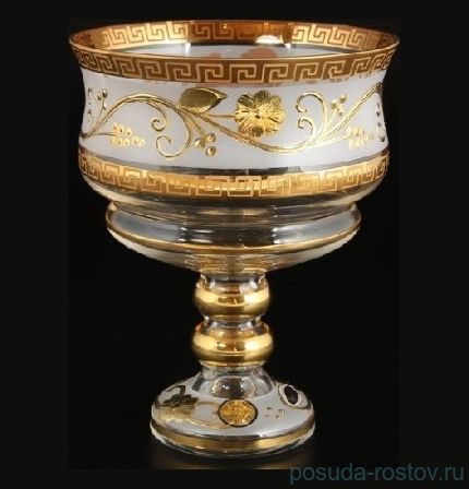 Ваза для конфет 13 см н/н белая &quot;Версаче /Золотой цветок&quot; / 086454
