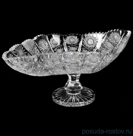 Ваза для фруктов 33 см н/н &quot;Хрусталь резной /61099&quot; / 063956