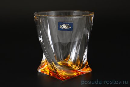 Стаканы для виски 340 мл 6 шт Квадро /Янтарное дно&quot; / 122499