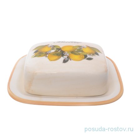 Маслёнка 16 х 13 х 6 см &quot;Лимоны&quot;  / 226223