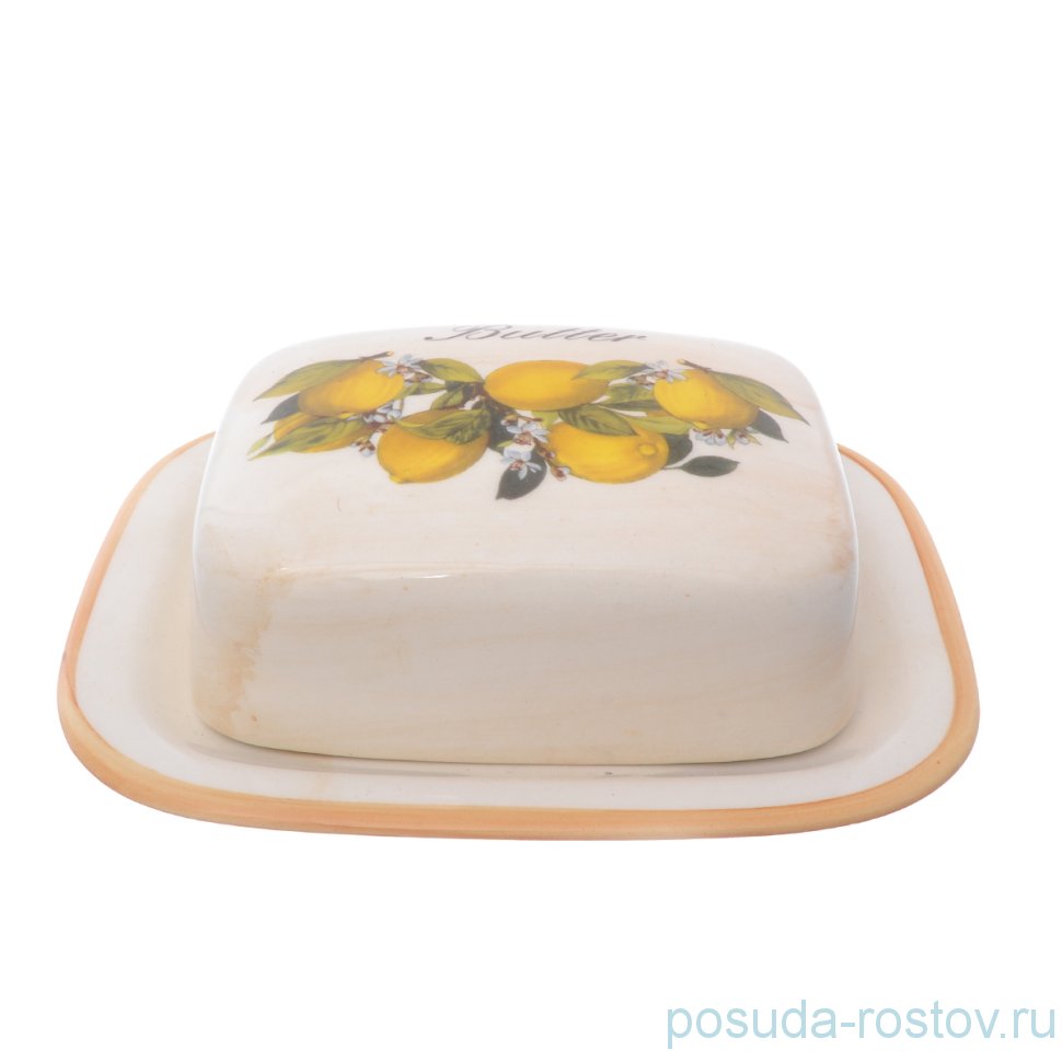 Маслёнка 16 х 13 х 6 см "Лимоны"  / 226223