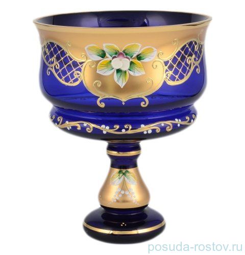 Конфетница 16 см н/н синяя "Лепка сеточка /И-В" / 097865