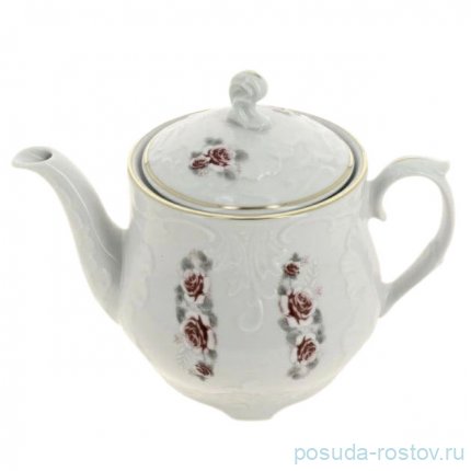 Заварочный чайник 1,1 л &quot;Рококо /577 /Серая роза /золото&quot; / 149065