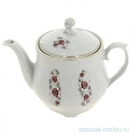 Заварочный чайник 1,1 л &quot;Рококо /577 /Серая роза /золото&quot; / 149065