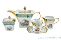 Чайный сервиз на 6 персон 15 предметов &quot;Львов /Барокко зеленое&quot; / 203583