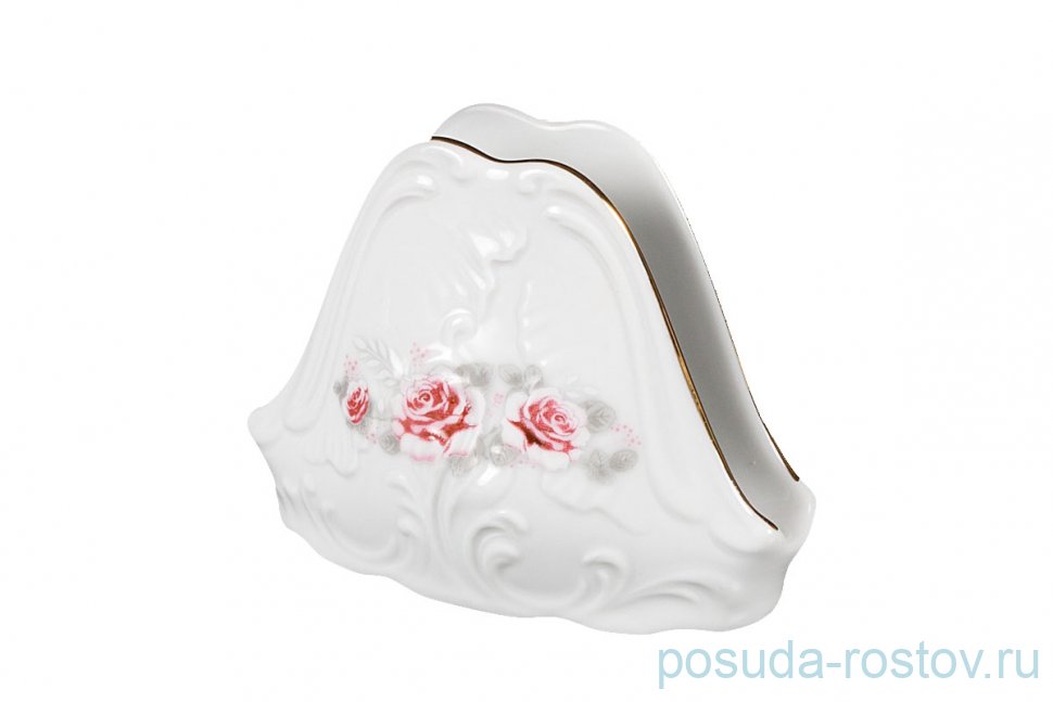 Салфетница "Рококо /577 /Серая роза /золото" / 127653