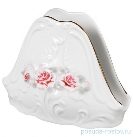 Салфетница &quot;Рококо /577 /Серая роза /золото&quot; / 127653