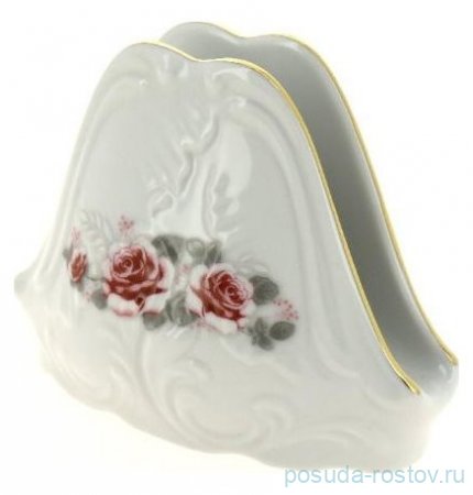 Салфетница &quot;Рококо /577 /Серая роза /золото&quot; / 127653