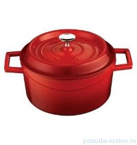 Кастрюля 28 см с крышкой литая чугунная 6,7 л &quot;LAVA /RED&quot; / 154606