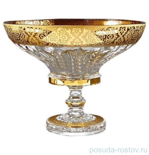 Конфетница 20,5 см н/н "Max Crystal /Золото 50b" / 160549