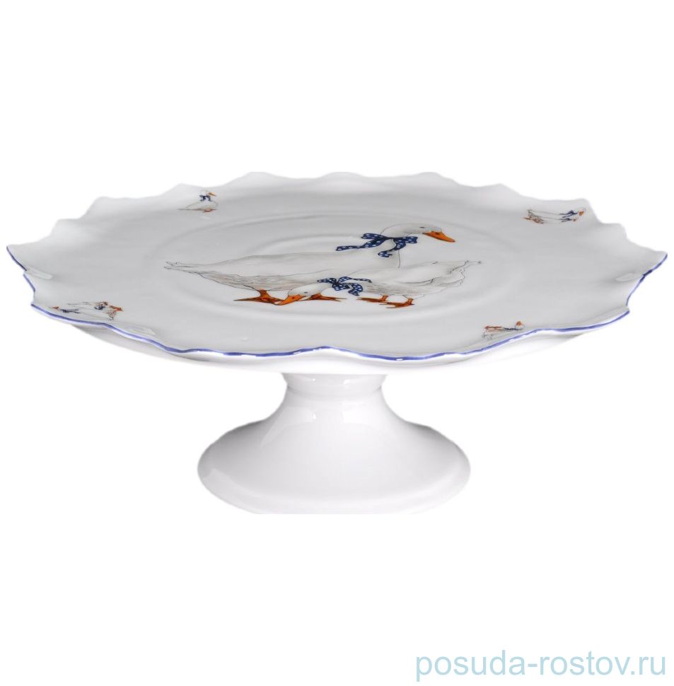 Тортница 30 см н/н "Корона /Гуси" / 087381