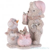 Статуэтка мишка и снеговик 8,5х5х10 см / 354903