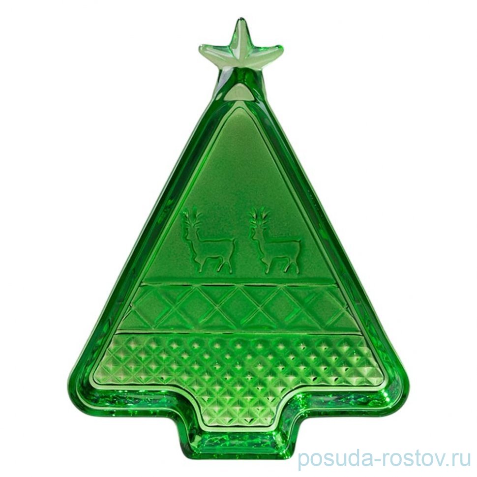 Блюдо 20,5 х 16 х 2,5 см Ёлка "Celebration green"  / 354437