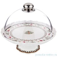 Тортница 21,5 х 21,5 х 8 см н/н с крышкой &quot;Christmas Collection&quot; / 192121