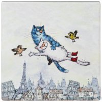 Подставка под горячее 10 х 10 см &quot;Blue cats&quot; / 225593
