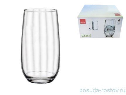 Стаканы для воды 490 мл 6 шт &quot;Cool /Оптика /Без декора&quot; / 213935