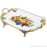 Блюдо 49 х 28 см прямоугольное н/н &quot;Фрукты&quot; / 279909