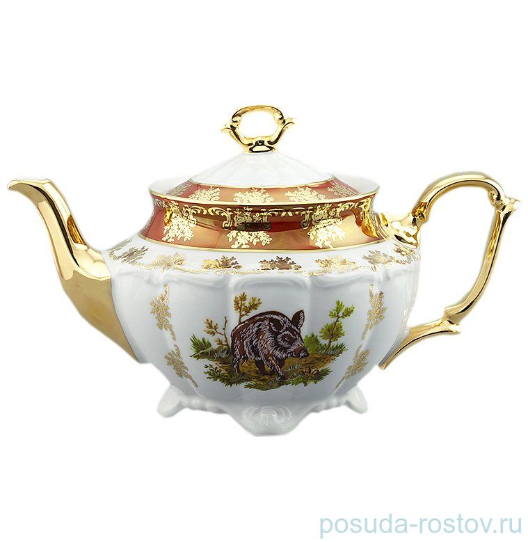 Заварочный чайник 1,1 л "Мария-Тереза /Охота красная 2" / 122308