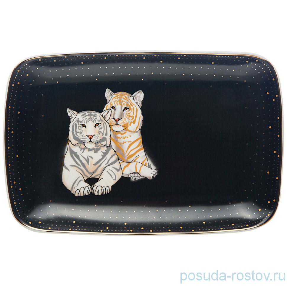 Блюдо 28 х 19 х 3 см прямоугольное серое "Top style" / 263417