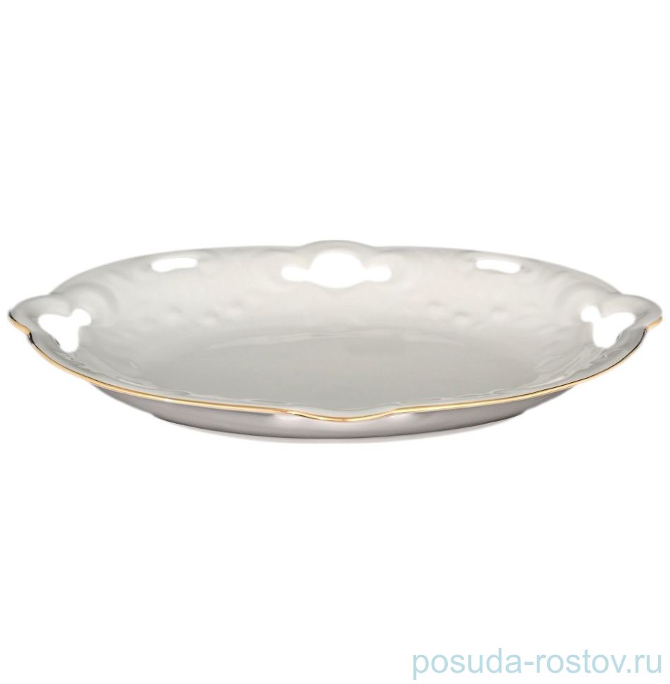 Блюдо 37 см овальное "Корона /Отводка золото" / 088785