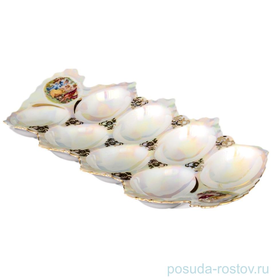 Блюдо 25 см для яиц "Корона /Мадонна перламутр" / 086319