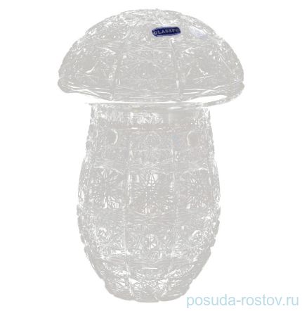 Вазочка 18 см с крышкой &quot;Glasspo /Хрусталь резной&quot; / 054710