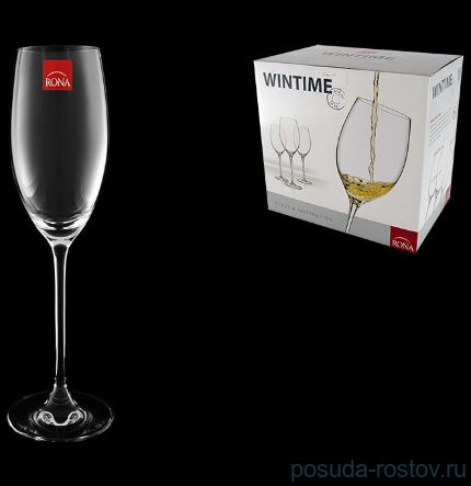Бокалы для шампанского 240 мл 6 шт &quot;Wintime /Без декора&quot; / 084471