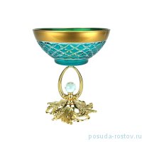 Креманка 15 х 12 см н/н бирюза &quot;Agua /золото&quot; / 246991
