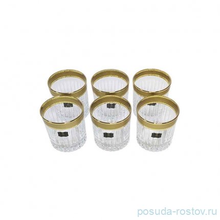 Стаканы для виски 360 мл 6 шт &quot;Таймлес /Матовое золото&quot; AS Crystal / 335987