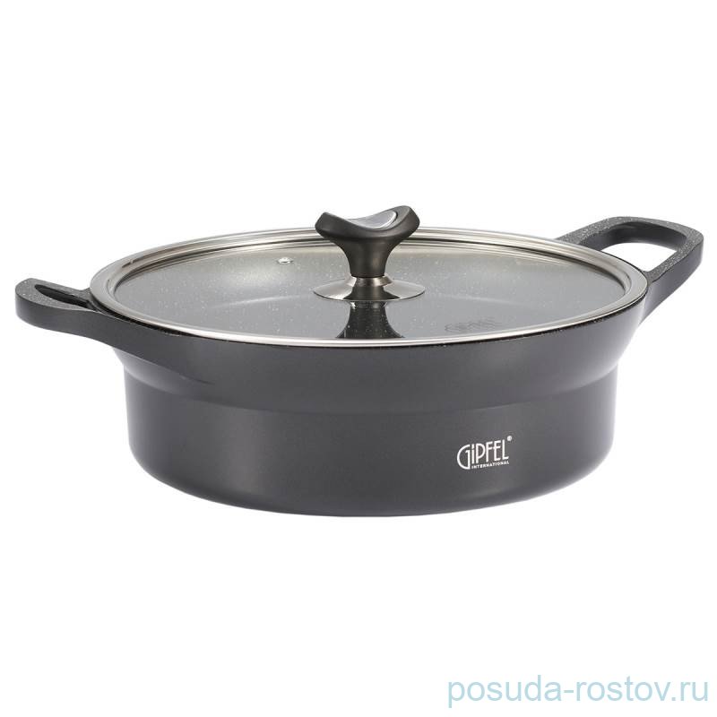 Сотейник 26 см со стеклянной крышкой 3,7 л "Azul black" / 341073