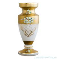 Ваза для цветов 30 см &quot;Лепка белая /с золотом&quot; / 036726