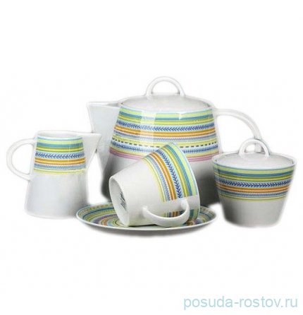 Чайный сервиз на 6 персон 15 предметов &quot;Том /Радужное настроение&quot; / 231946