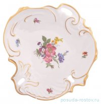 Салатник 28 см Ракушка &quot;Корона /Мейсенский букет&quot; / 312570