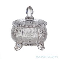 Шкатулка 11 см на 3-х ножках с крышкой &quot;Хрусталь резной&quot; / 098922
