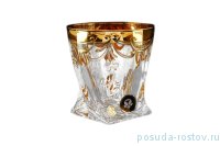 Стаканы для виски 340 мл 6 шт &quot;Квадро /Золотые цветы с завитушками&quot; E-S / 148242