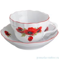 Чайная пара 450 мл 1 шт &quot;Маки&quot;  / 170161