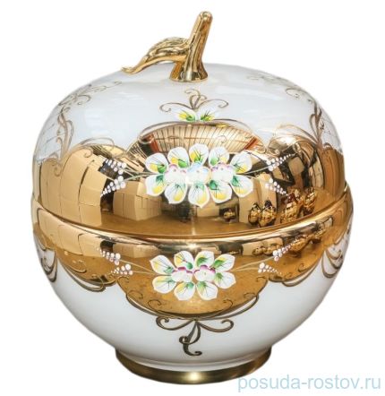 Ваза с крышкой - яблоко &quot;Лепка белая&quot; М+М / 038839