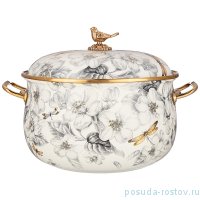 Кастрюля 24 см с крышкой эмалированная 6,1л &quot;Яблоневый сад&quot; / 263599